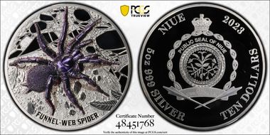 2023 $10 Funnel-web Spider PR69DCAM