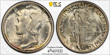 1918-S 10C MS64