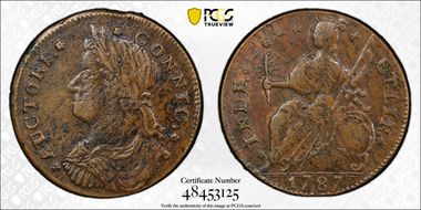 1787 CT 1/2P CONNFC, Miller 43.1-Y AU55BN
