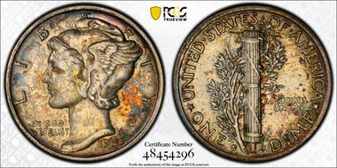 1945-S 10C S/Horiz S FS-503 XF45