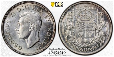 1947 50C Straight 7, Maple Leaf MS64