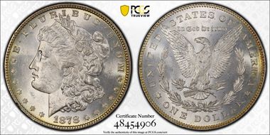 1878 7TF $1 Reverse of 1878 MS63
