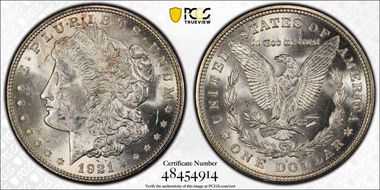 1921-D $1 MS62