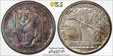 1936-S 50C Bay Bridge MS66