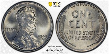 1943-D 1C MS65