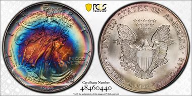 1994 $1 Silver Eagle MS67