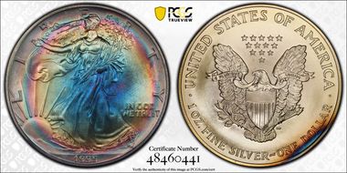 1995 $1 Silver Eagle MS67