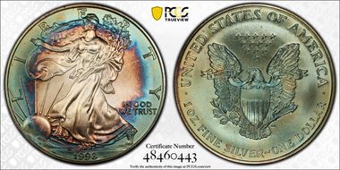 1998 $1 Silver Eagle MS68