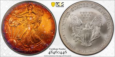 2001 $1 Silver Eagle MS67