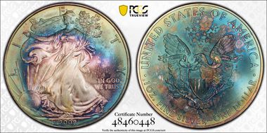 2008 $1 Silver Eagle MS67