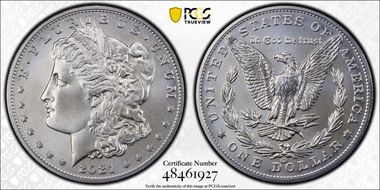 2021-CC Privy $1 Morgan Dollar 100th Anniversary MS70