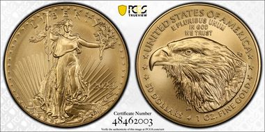 2023-W $50 Burnished Gold Eagle SP70