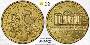 2023 € 10 Vienna Philharmonic Au MS70