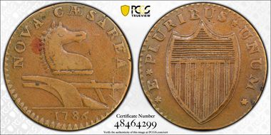 1786 NJ 1/2P Maris 15-T, Leaning Head VF35BN