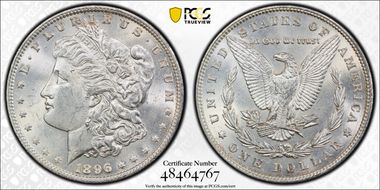 1896 $1 MS62