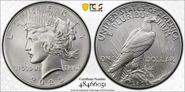 2023 $1 Peace Dollar MS70