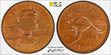 1961 Y. (p) 1D MS64BN