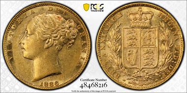 1886-M Sov Shield S-3854A AU58