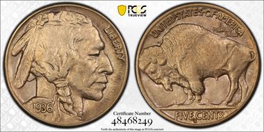 1936-S 5C AU58