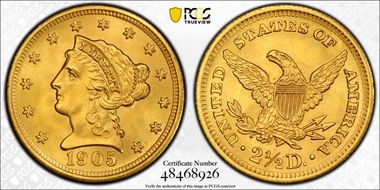 1905 $2.50 MS67+