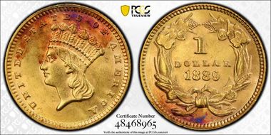 1889 G$1 MS64