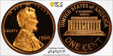 1960 1C Large Date PR66CAM