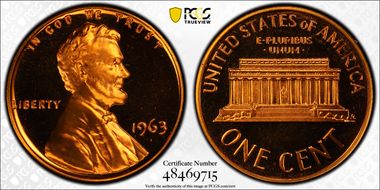 1963 1C PR68CAM