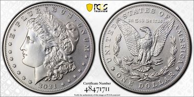 2021-S $1 Morgan Dollar 100th Anniversary MS69