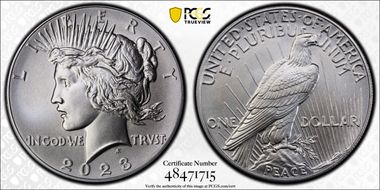 2023 $1 Peace Dollar MS70