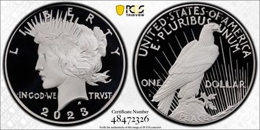 2023-S $1 Peace Dollar First Strike PR70DCAM