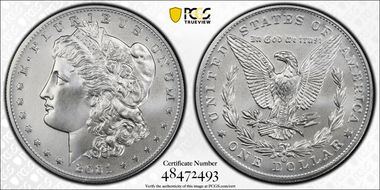 2021-CC Privy $1 Morgan Dollar 100th Anniversary MS69