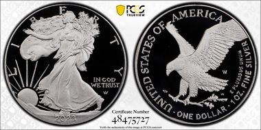 2023-W $1 Silver Eagle PR70DCAM