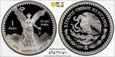 1995-Mo Onza Libertad Ag PR69DCAM