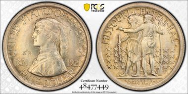 1921 50C Missouri, 2*4 MS64