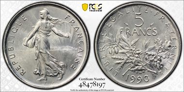 1990 5 Fr Gad-771 MS67