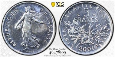 2001 5 Fr Gad-771 Ag MS66