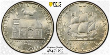 1936 50C Delaware MS65