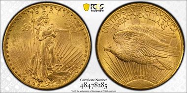 1911-D/D $20 RPM, FS-501 MS63