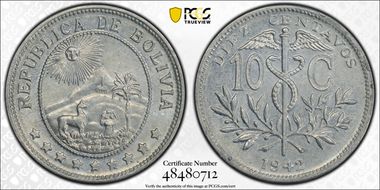 1942 10C MS65
