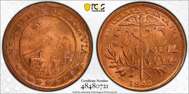 1942 50C KM-182a.1 MS65RD