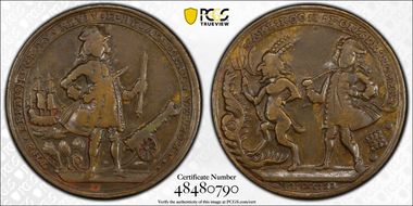 1741 AE Medal Admiral Vernon, A-C NLv 6-E VF30