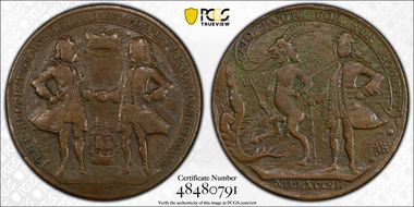 1740 AE Medal Admiral Vernon, A-C NLv 8-G VF30