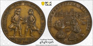 1741 AE Medal Admiral Vernon, A-C CAvo 4-F AU55