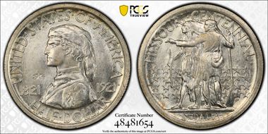 1921 50C Missouri, 2*4 MS65