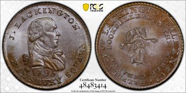 1795 Tk 1/2D DH-358 Middlesex, Lackington's MS63BN