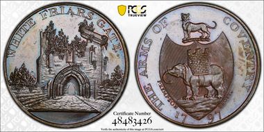 1797 Tk 1/2D DH-280 Warwickshire Bronzed Kempson's PR64