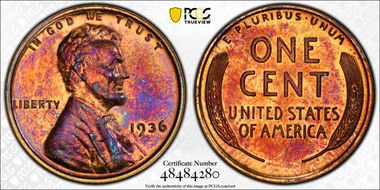 1936 1C Brilliant PR64RB