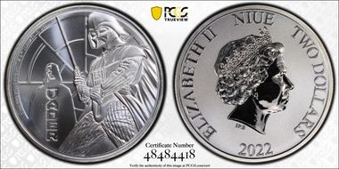 2022 $2 Darth Vader  Star Wars MS69