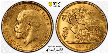 1915-S 1/2 Sov S-4009 MS62