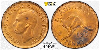 1950 (m) 1D KM-43 MS63RB